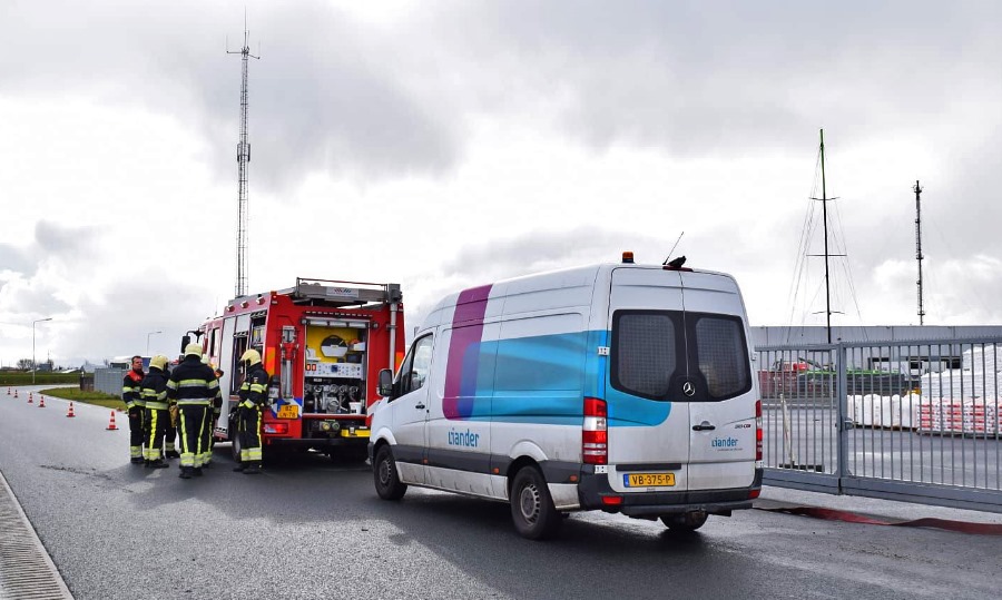 Brandweerinzet voor rokende transformator Harlingen