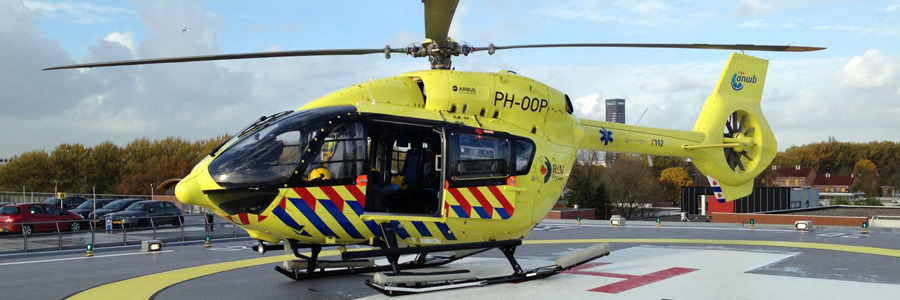 Weer vervoer coronapatiënten Ambulanceheli