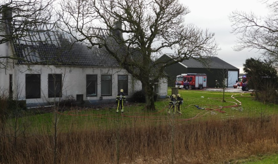 Brand voormalige boerderij Westhoek