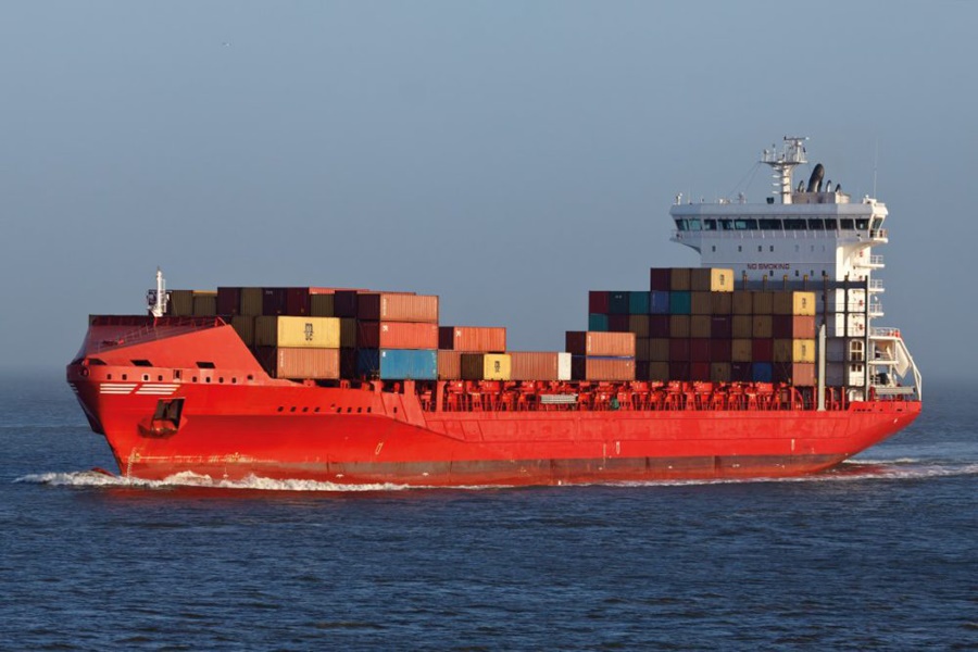 Containerschip Escape in problemen Noordzee