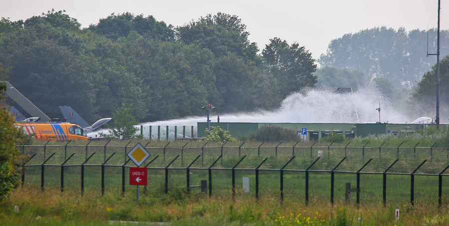 F16 crasht op Vliegbasis Leeuwarden