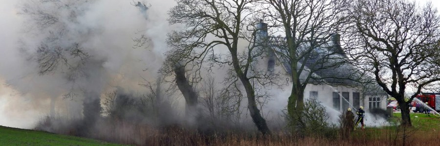Brand voormalige boerderij Westhoek