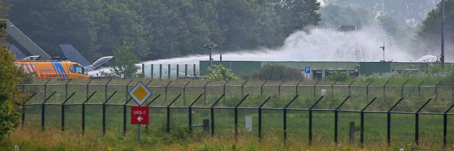 F16 crasht op Vliegbasis Leeuwarden