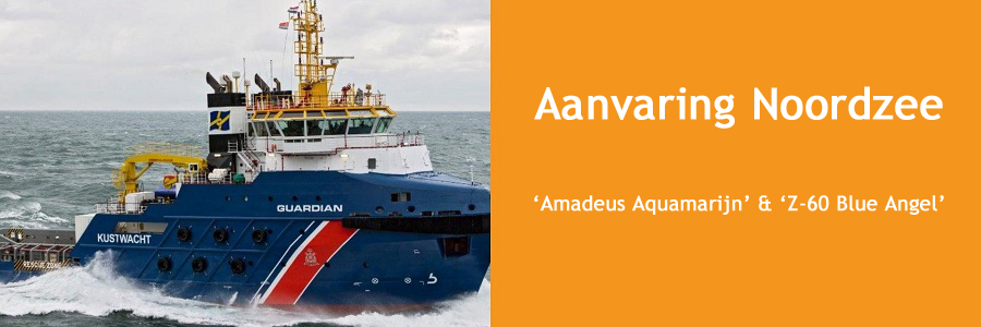Aanvaring vrachtschip & kotter Noordzee