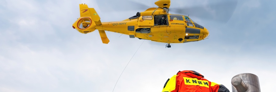SAR-actie voor man overboord Noordzee Vlieland
