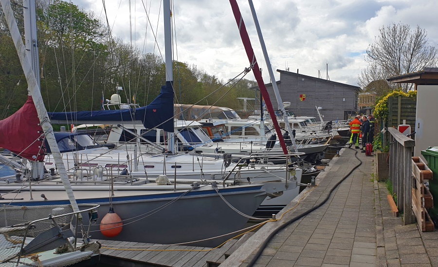 Scheepsbrand Grachtswalplein Harlingen