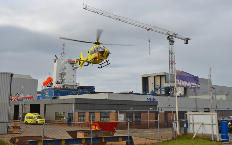 Bedrijfsongeval Lange Lijnbaan Harlingen