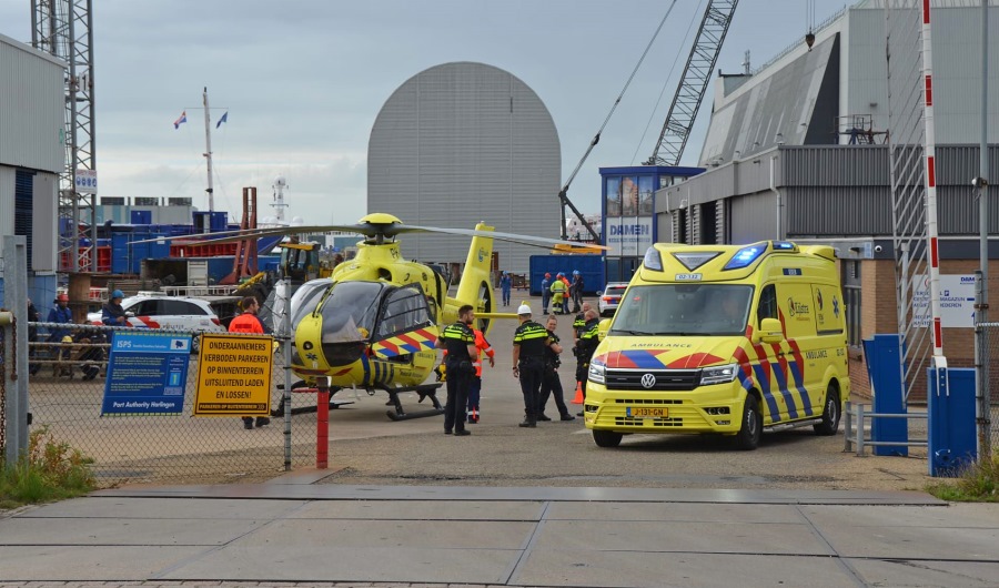 Bedrijfsongeval Lange Lijnbaan Harlingen