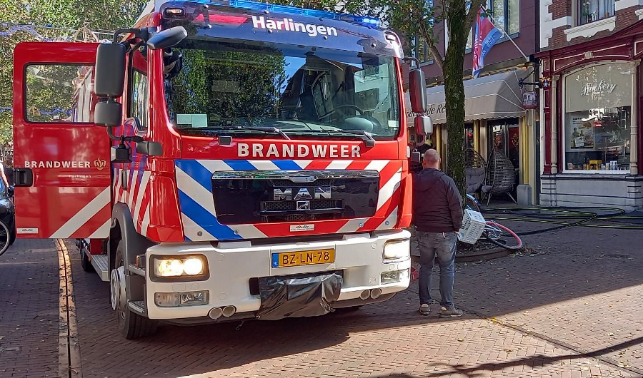 Brandje in horecagelegenheid Voorstraat Harlingen