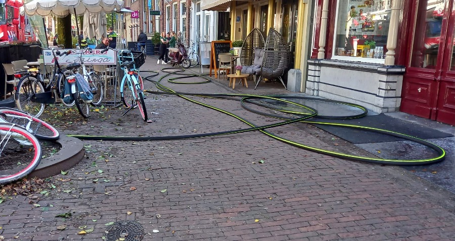 Brandje in horecagelegenheid Voorstraat Harlingen