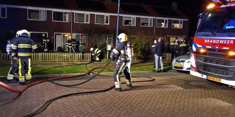 Woningbrand Oosterparkweg Harlingen