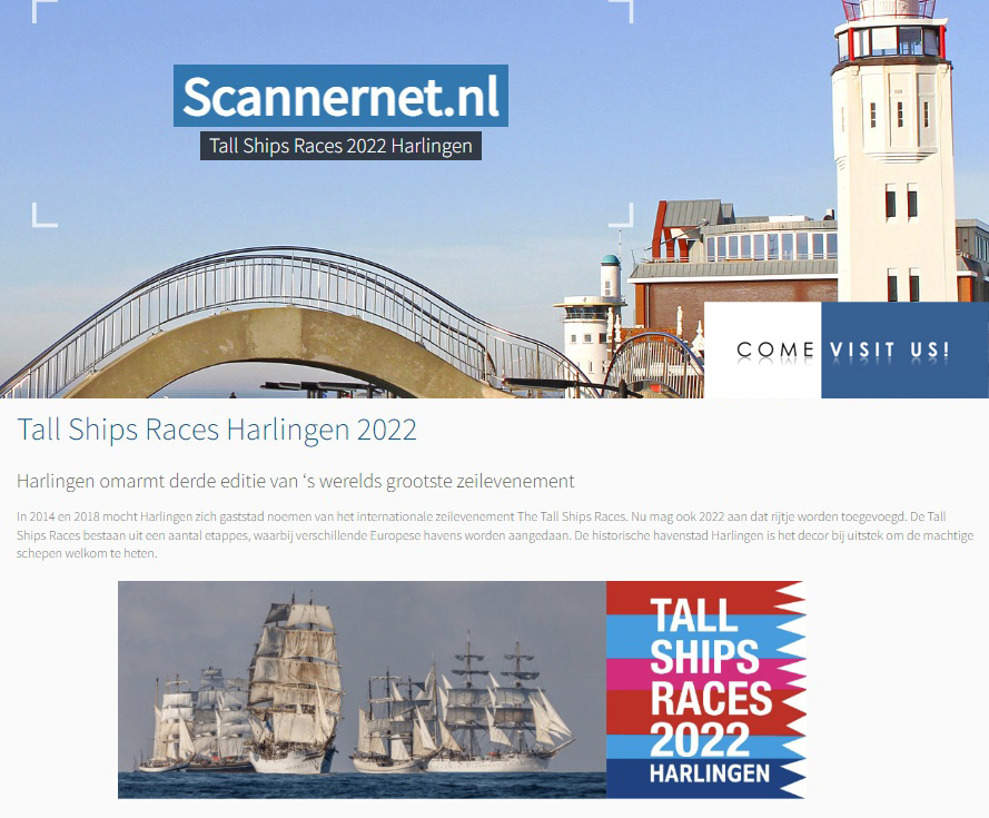 Tall Ships Races Harlingen 2022 pagina