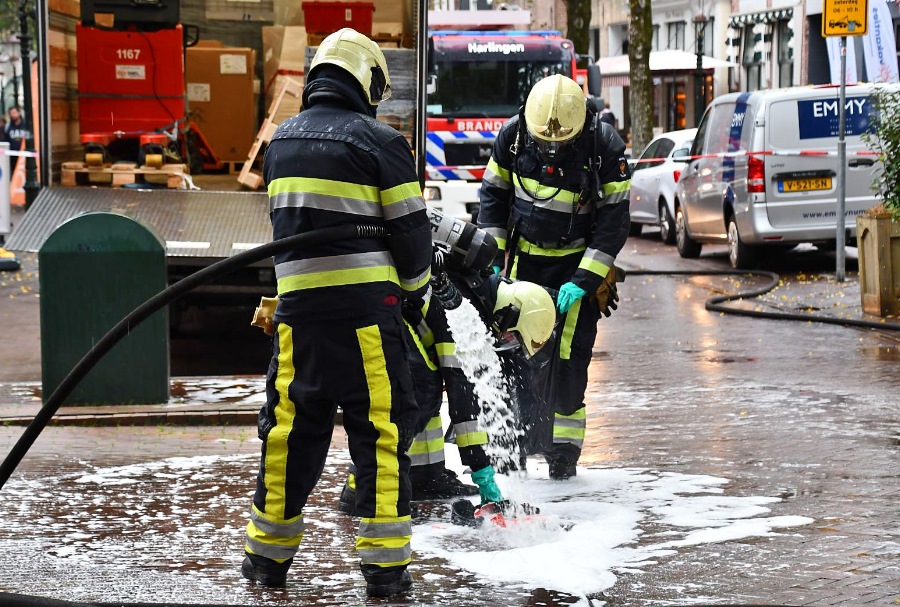 Brandweer Harlingen ingezet voor gevallen accu