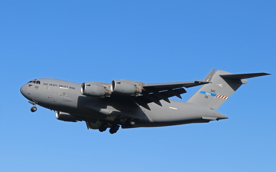 Arrival USAF C17 oefening Vliegbasis Leeuwarden