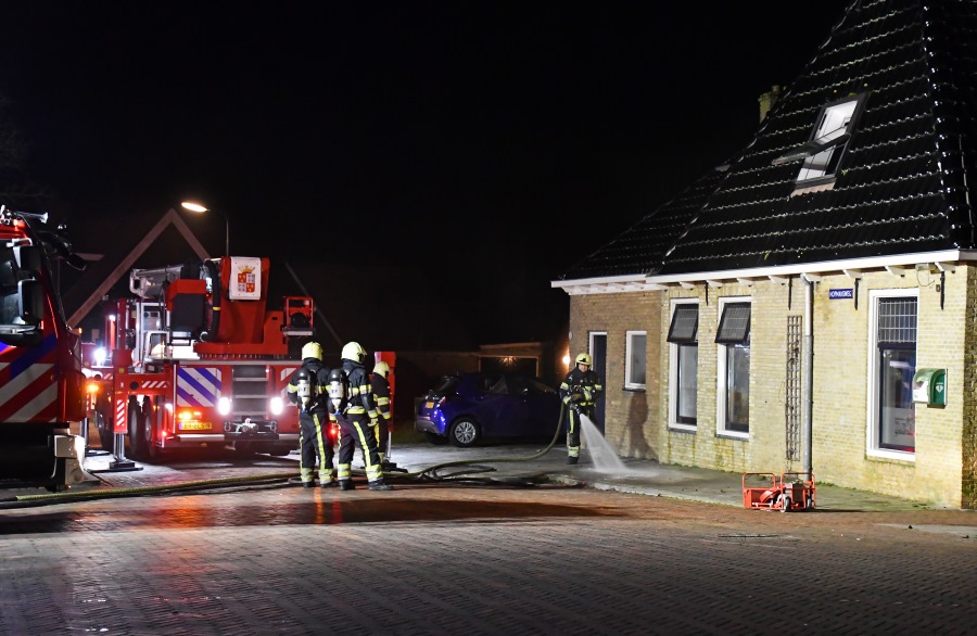 Brand in woning Harlingerstraatweg Midlum