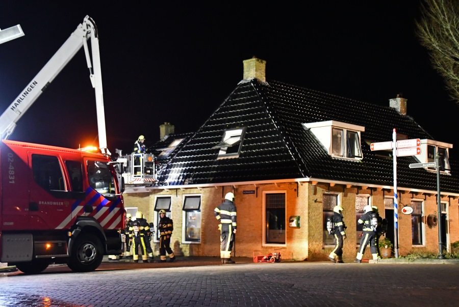 Brand in woning Harlingerstraatweg Midlum