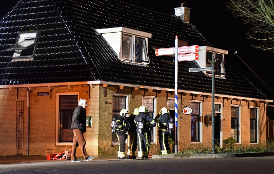 Brand in woning Harlingerstraatweg Midlum